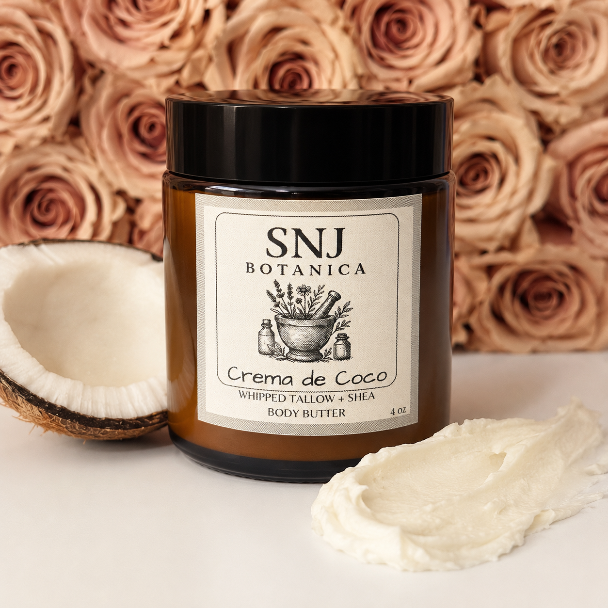 Crema de Coco Whipped Body Butter - Tallow & Shea with Coconut & Vanilla